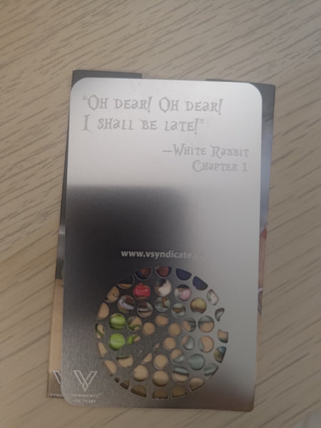 Grinder Card Bianconiglio - Alice in wonderland