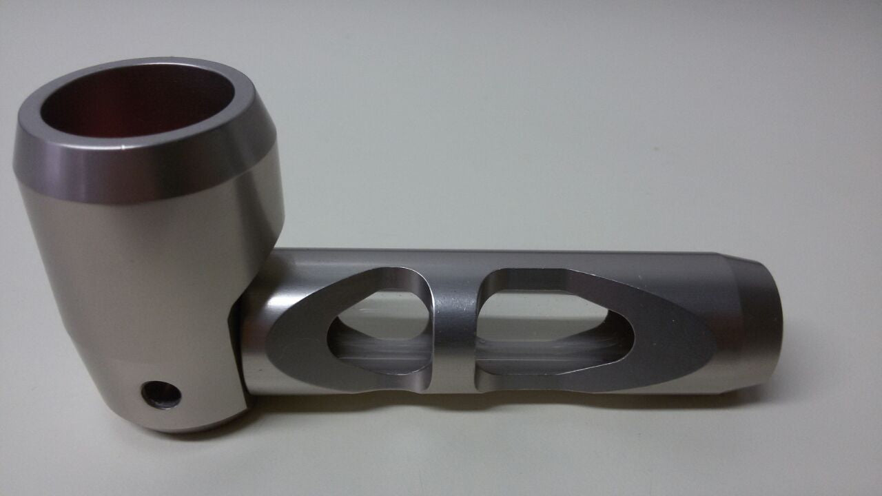 Pipa metallo con interno in vetro