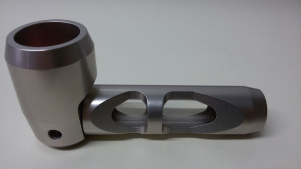 Pipa metallo con interno in vetro