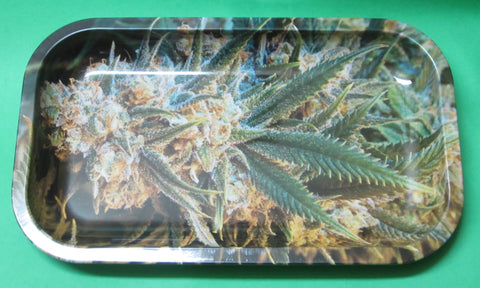 Vassoio in metallo weed medio