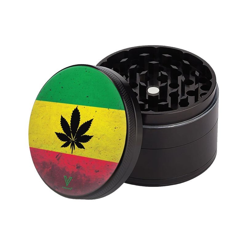 V-Syndicate Sharpshred Grinder 4 Parti - Foglia Rasta