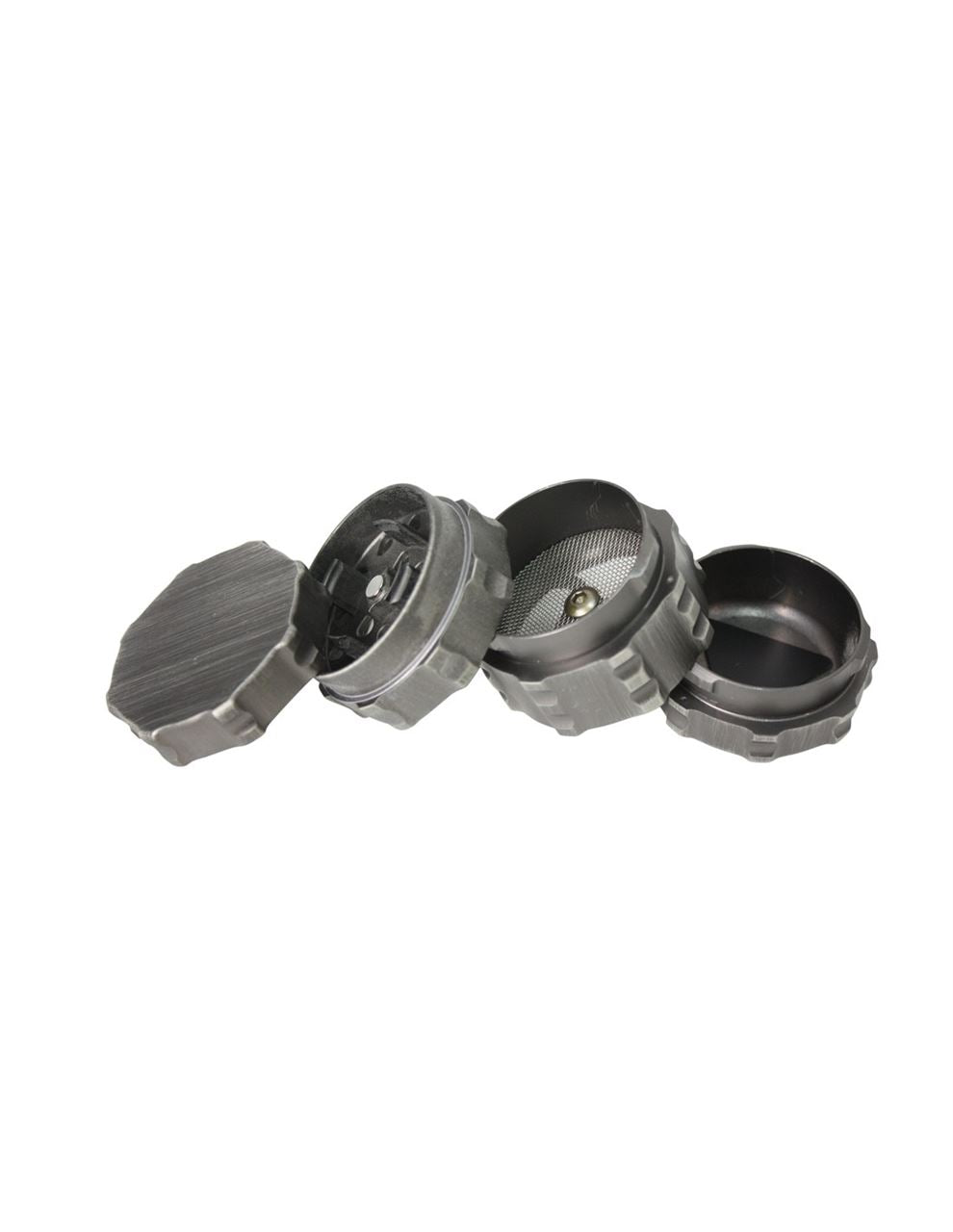 4 Part Engineer Grinder - 43 x 47mm - Zinc Plata