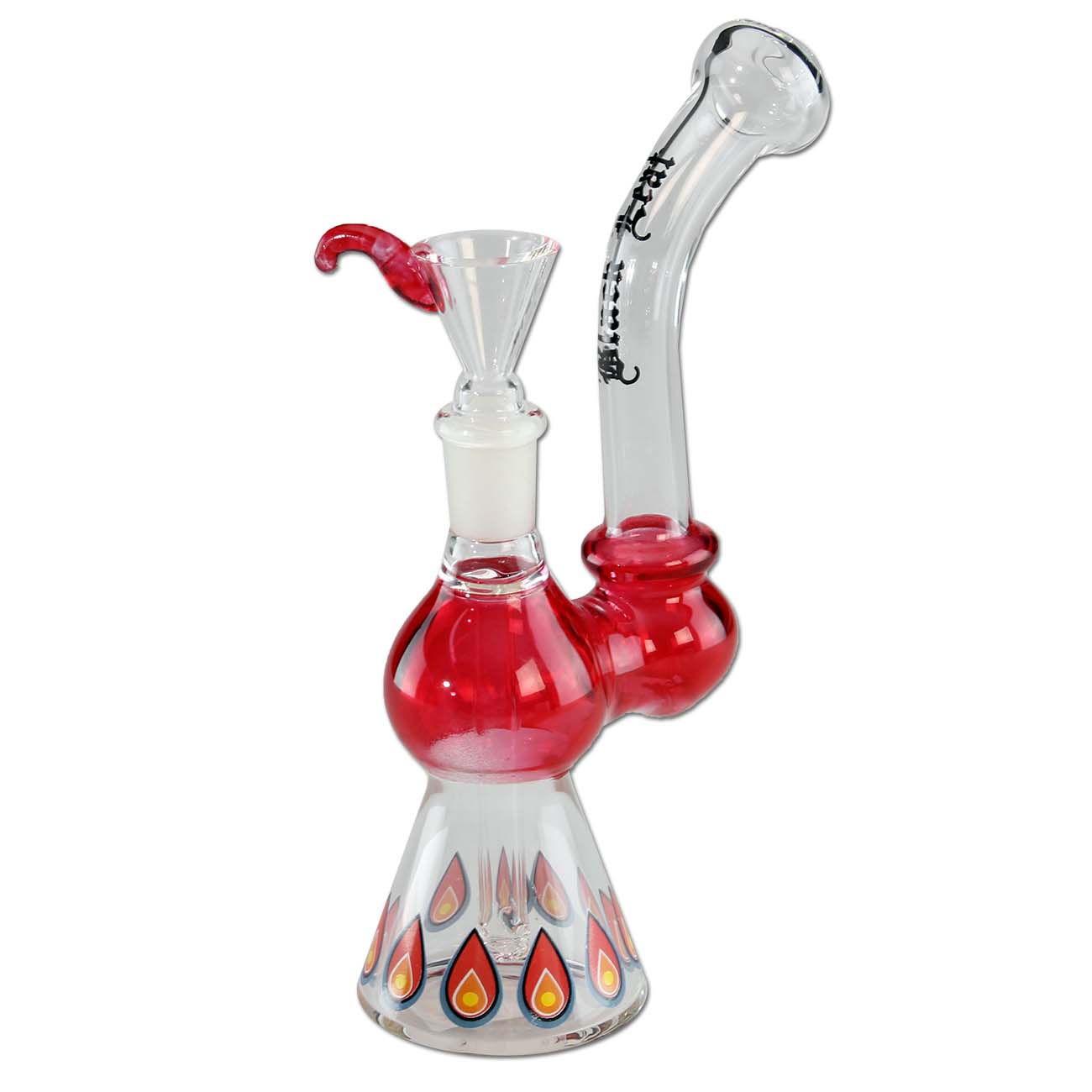 Black Leaf Drops Glass Pipe Hole Diffuser