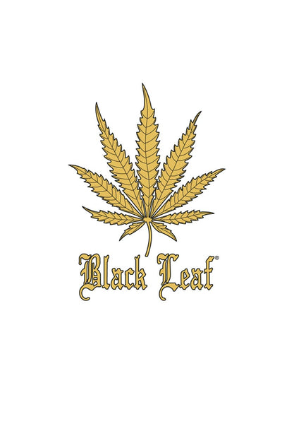 Black Leaf Glass Bong Golden Leaf