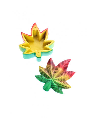 Scatolina Portaoggetti Calamitata - Rasta Leaf