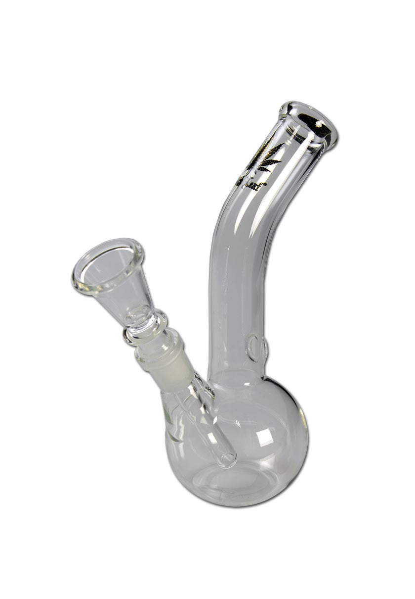 Black Leaf Glass Bong Golden Leaf