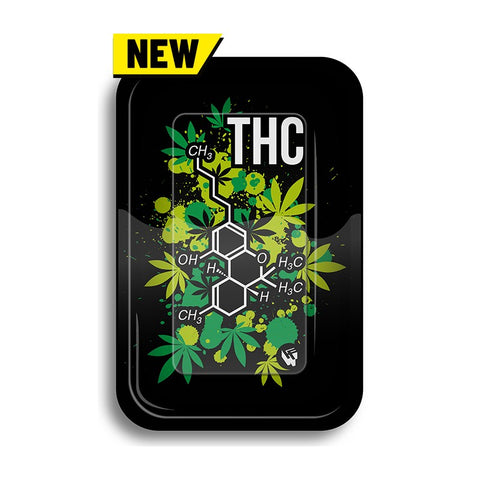 VASSOIO METALLO - THC MOLECULE - 27,5CM X 17,5CM